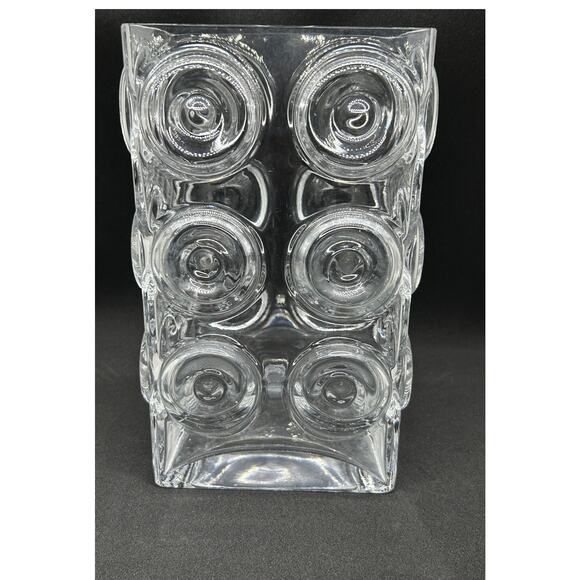 Denizli Handmde in Turkey Blown Glass Bubbled Large Vase - Picture 9 of 11